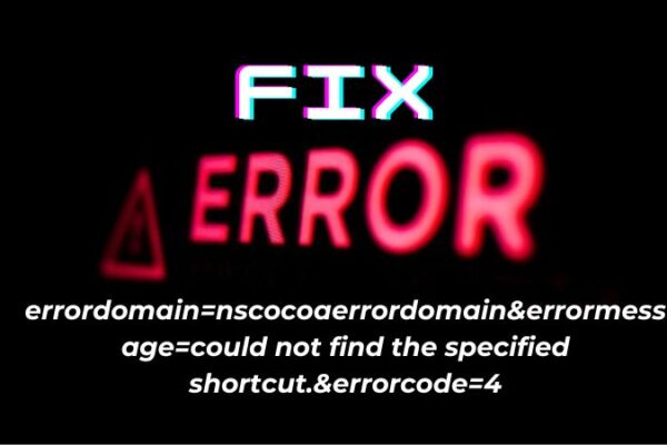 errordomain=nscocoaerrordomain&errormessage=could not find the specified shortcut.&errorcode=4