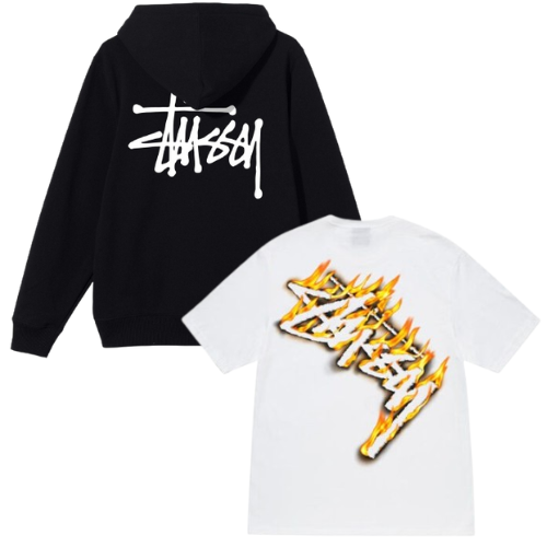 BASIC-STUSSY-HOODIE-BURNING-STOCK-TEE-COMBO-BLACK-WHITE