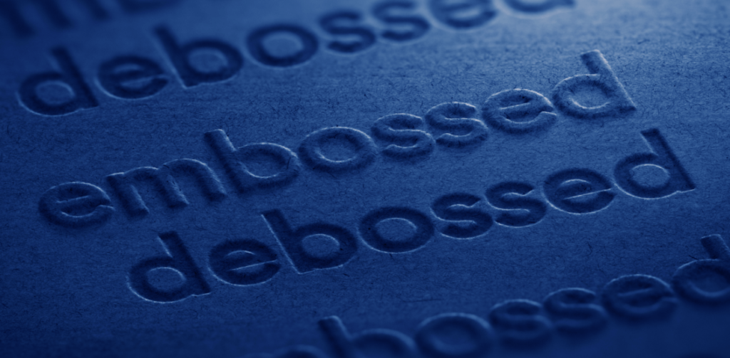 Emboss vs Deboss