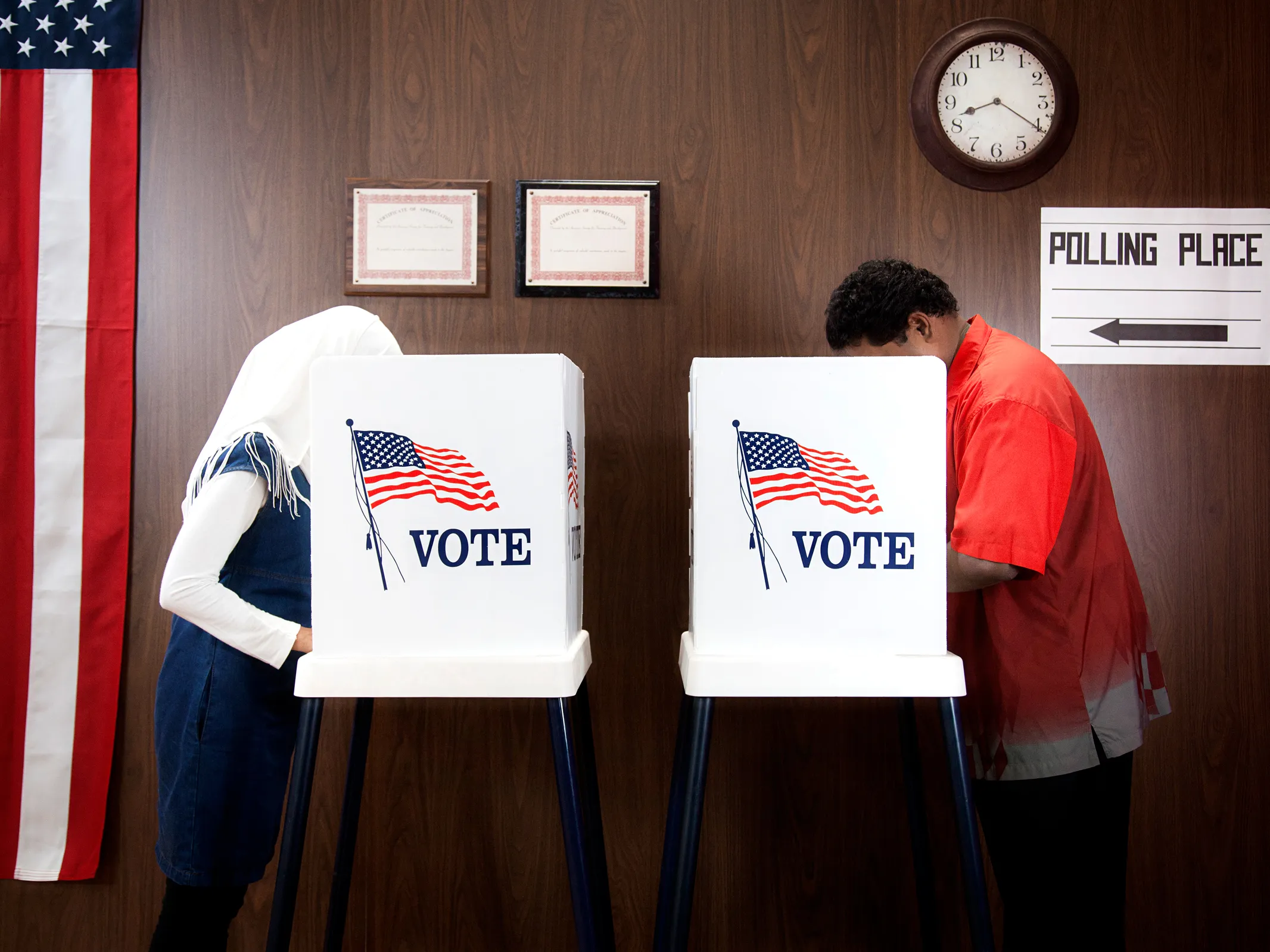 Polling booth for elections