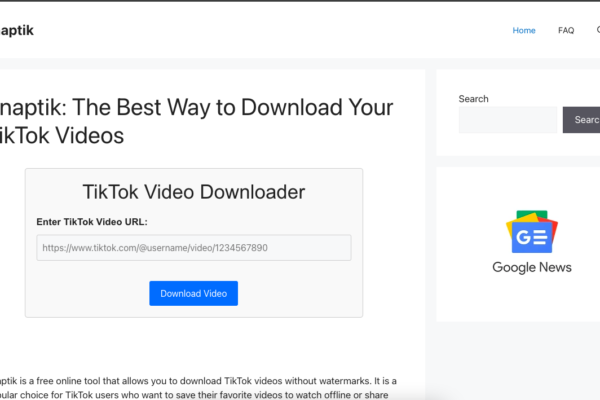 TikTok Downloader Website Review: SSSTiktok and Snaptik - In-depth Analysis