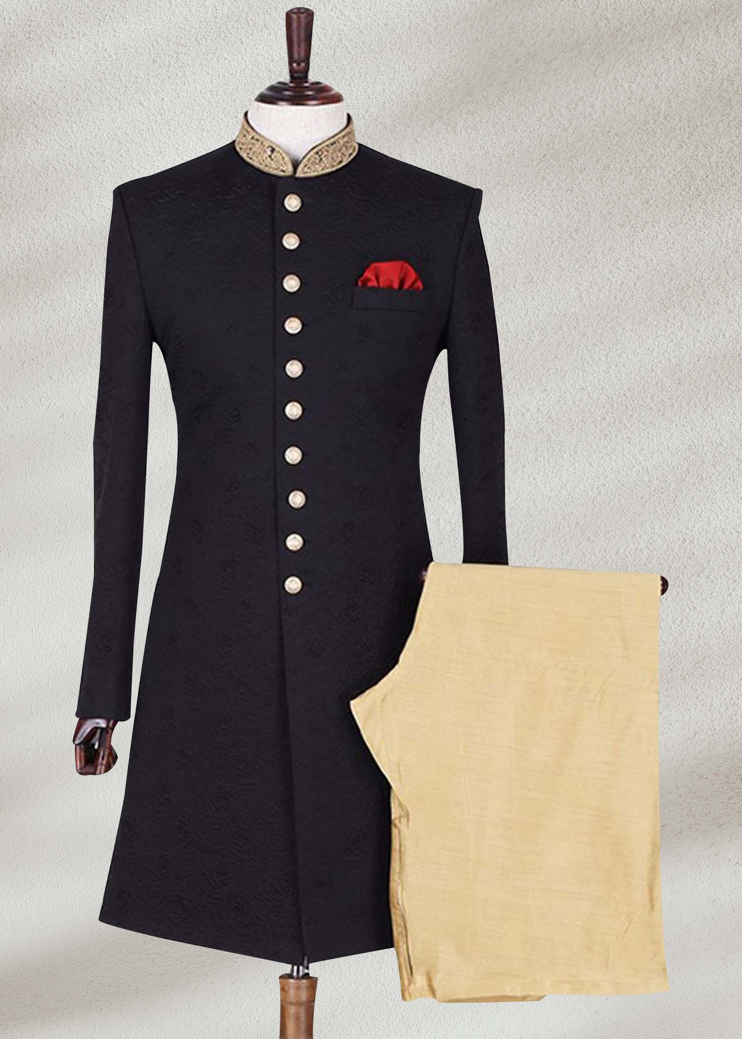 black sherwani